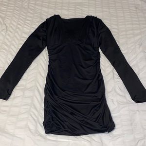 Black bodycon long sleeve dress! Worn once! :)